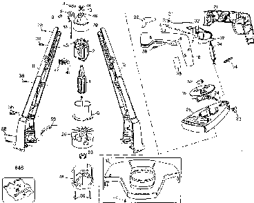 Exploded Diagram A Diagram and Parts List for GE800-04 Type 1 Black and Decker Edger